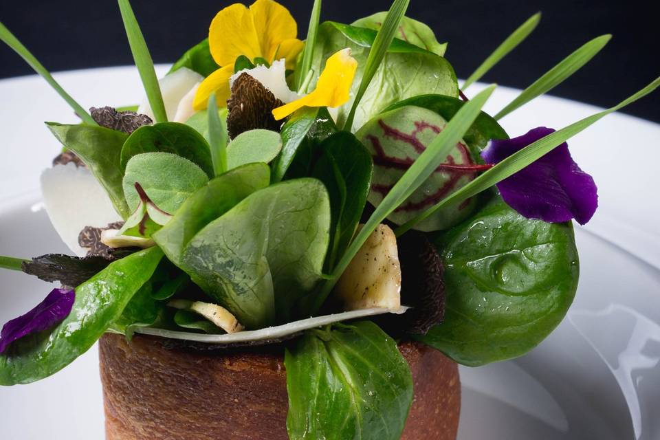 Bouquet de mâche et truffes