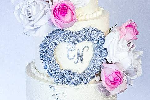 Wedding cake silver