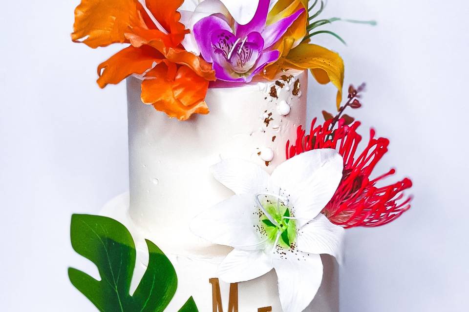 Wedding cake fleuris