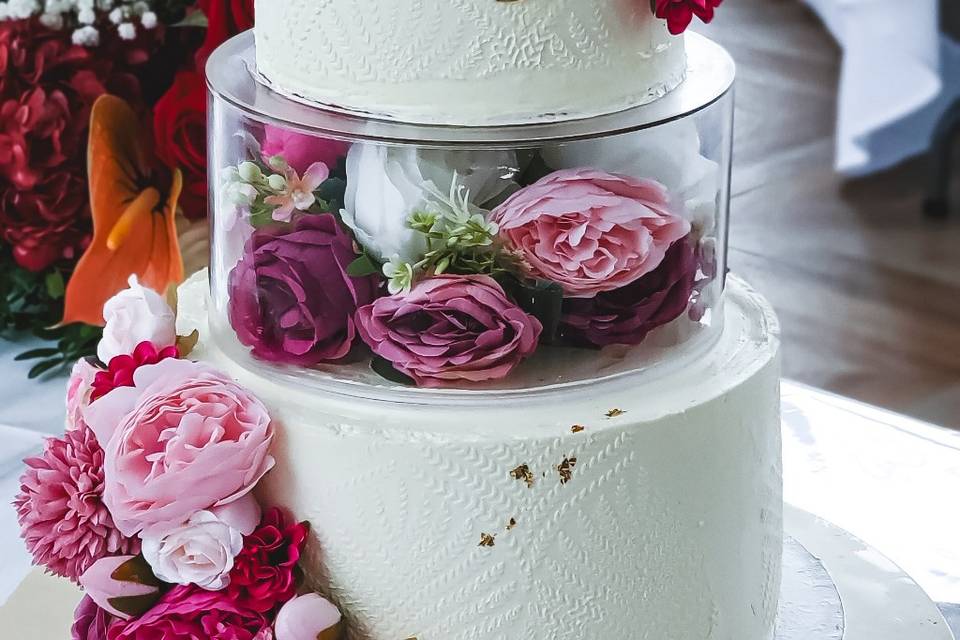 Wedding cake fleuris