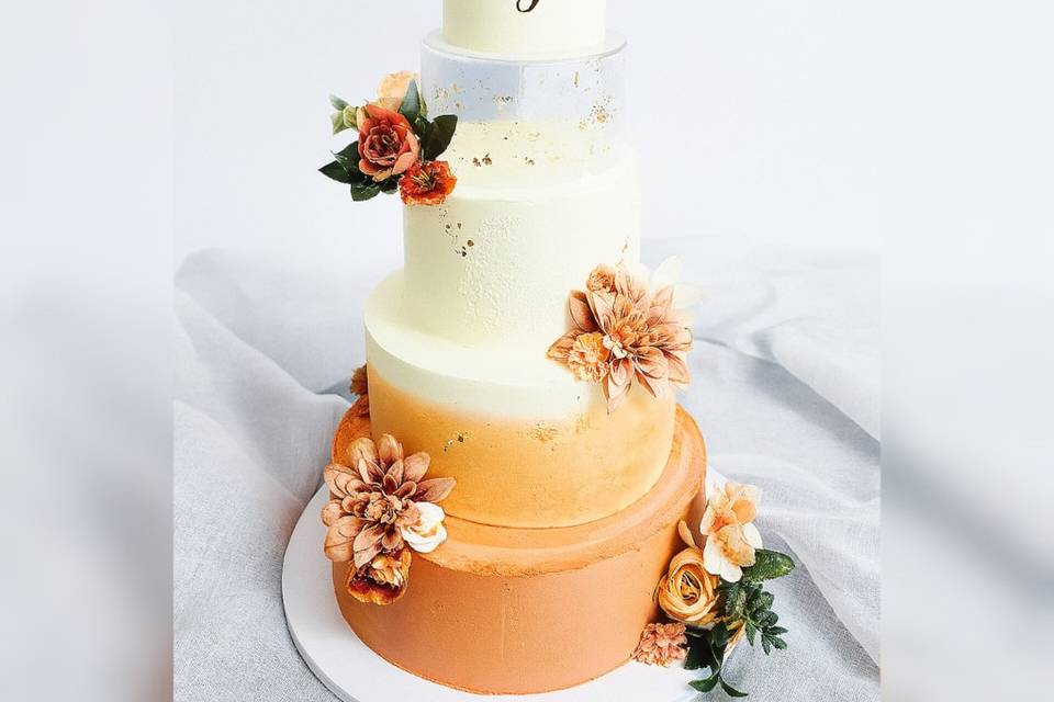 Wedding cake terracota
