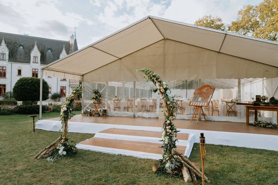 Terrasse et tente cristal