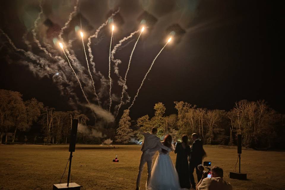 Feu d'artifice mariage