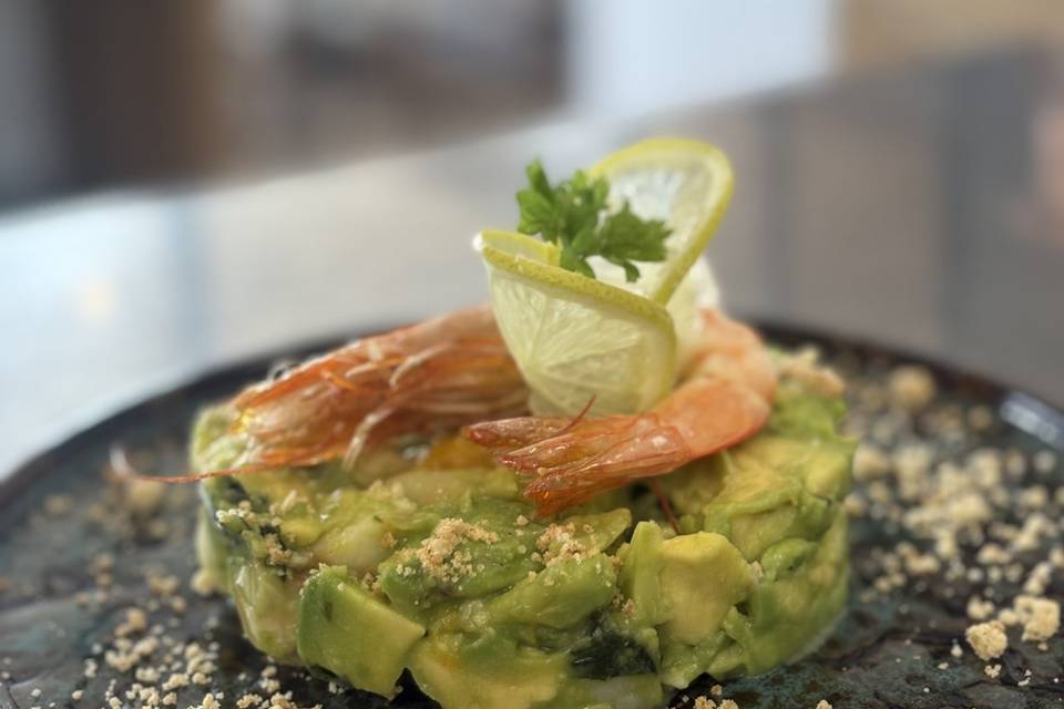 Tartare d’avocat, crevettes