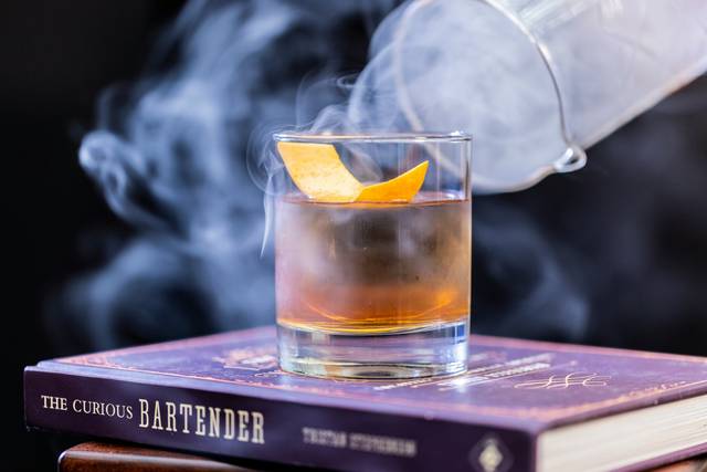Cocktail avec fumée