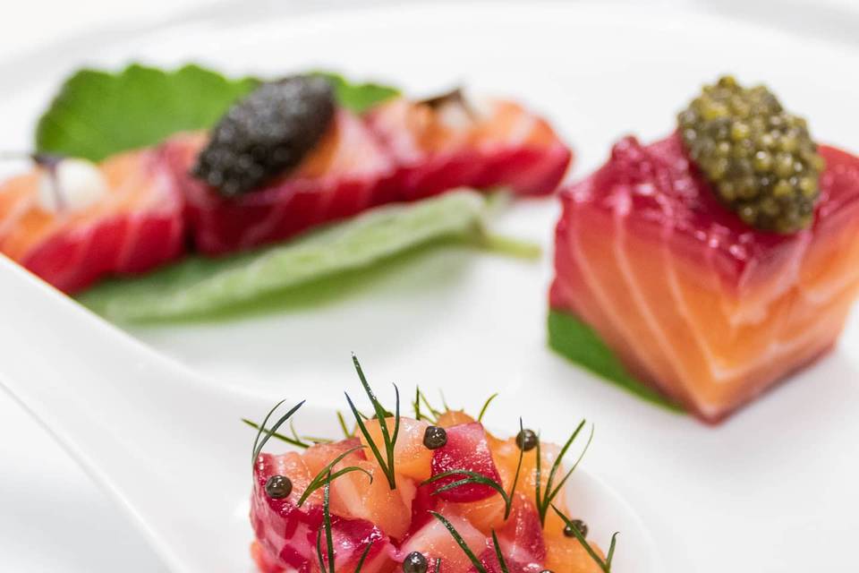 Entrée de repas de mariage