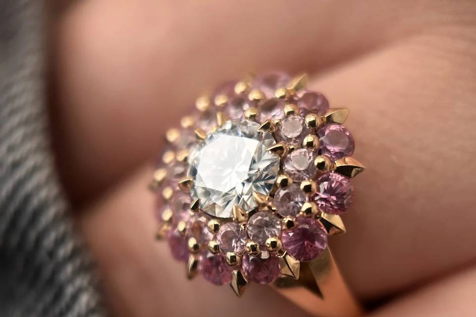 Bague de fiançailles saphirs r