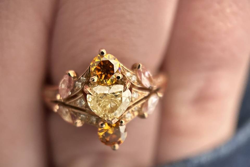 Bague de fiançailles Diadème