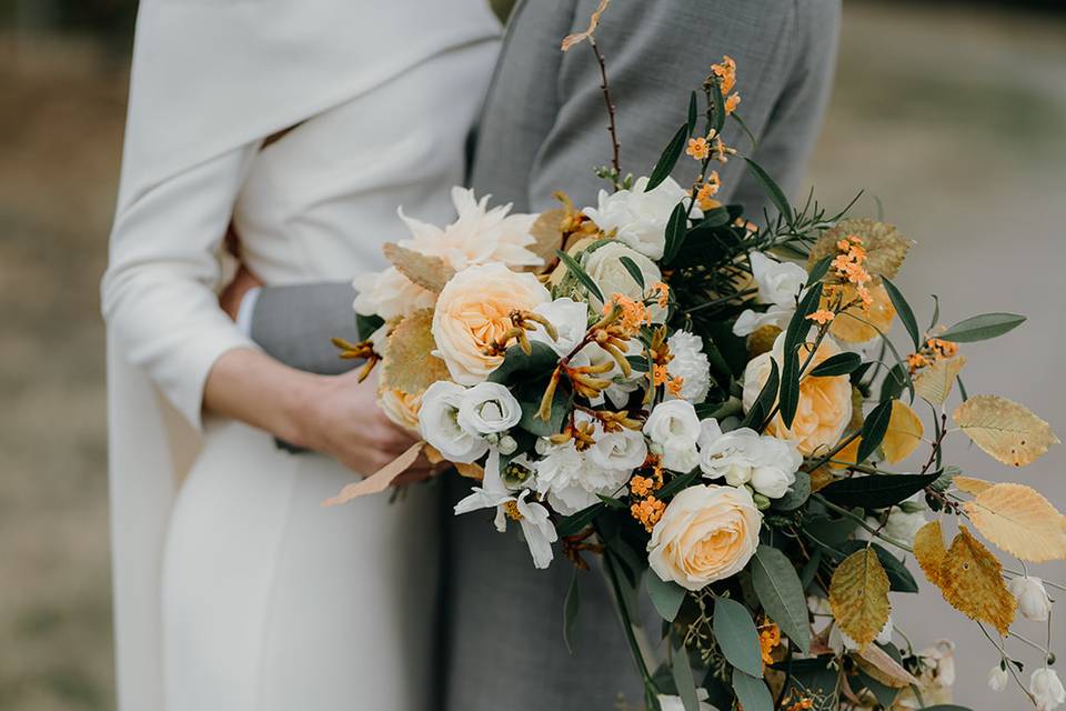 Bouquet de la mariée cascade