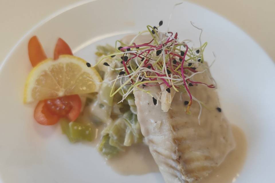 Filet de sole , poireaux