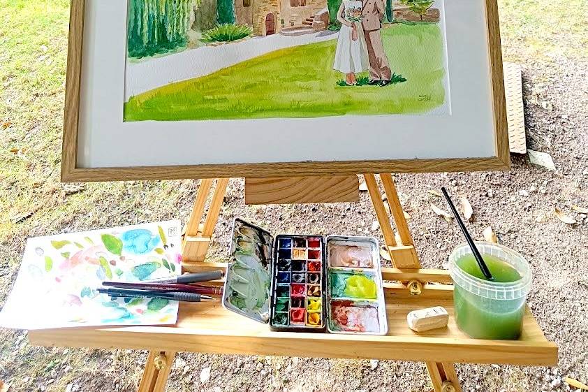 Tableau des mariés - 40x50cm