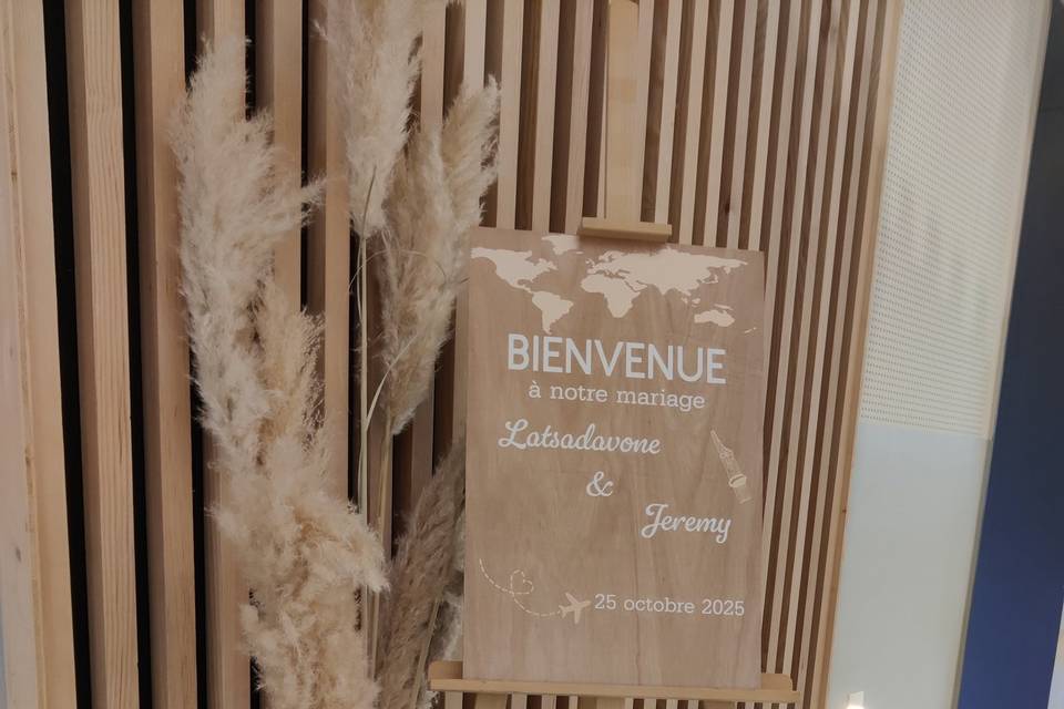 Panneau de bienvenue