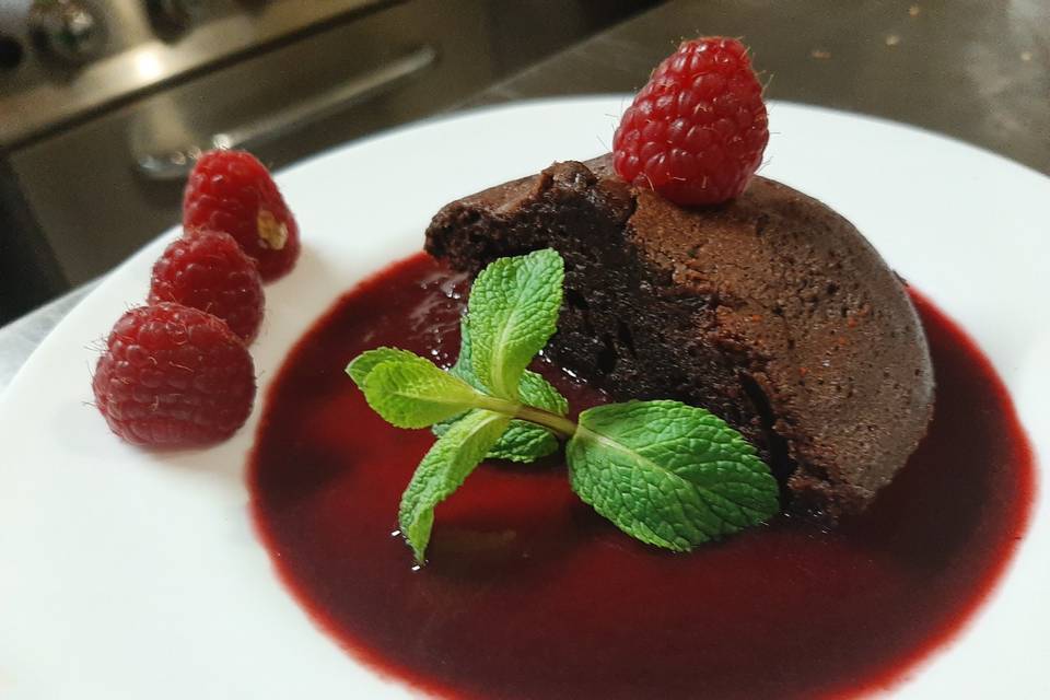 Fondant au choco/framboise