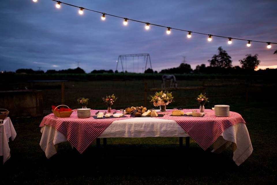 Une table de banquet
