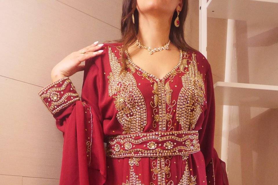 Caftan Dubai Bordeaux