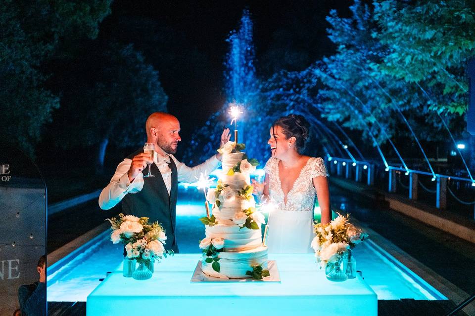 Gâteau et champagne
