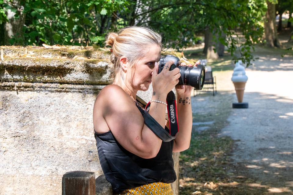 photographe prenant portrait profil