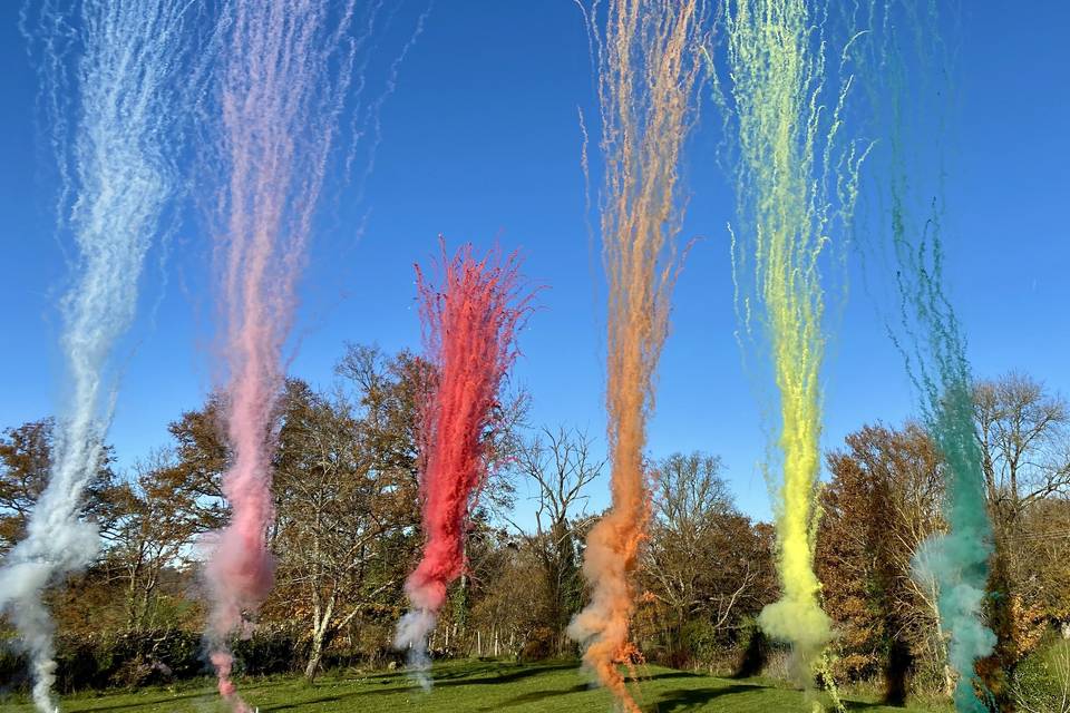 Feu d'artifice de jour