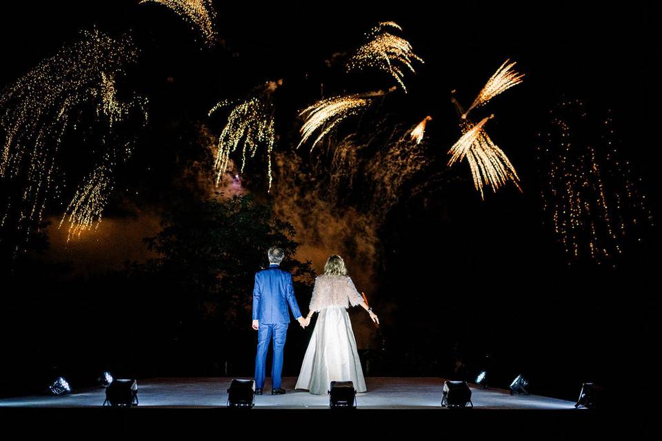 Feu d'artifice de mariage