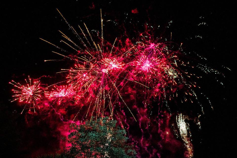 Feu d'artifice de mariage