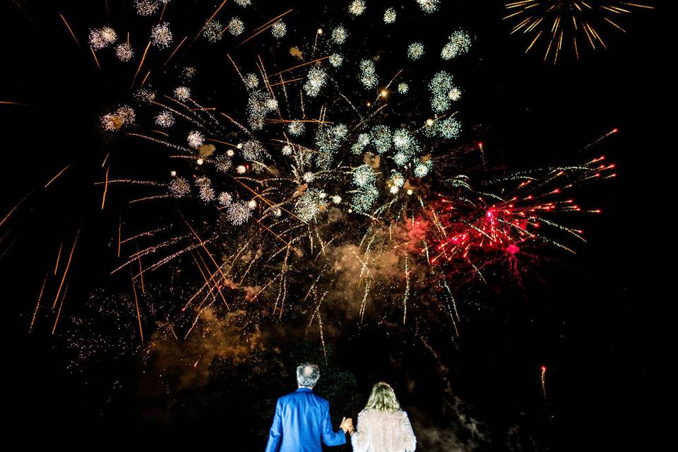 Feu d'artifice de mariage