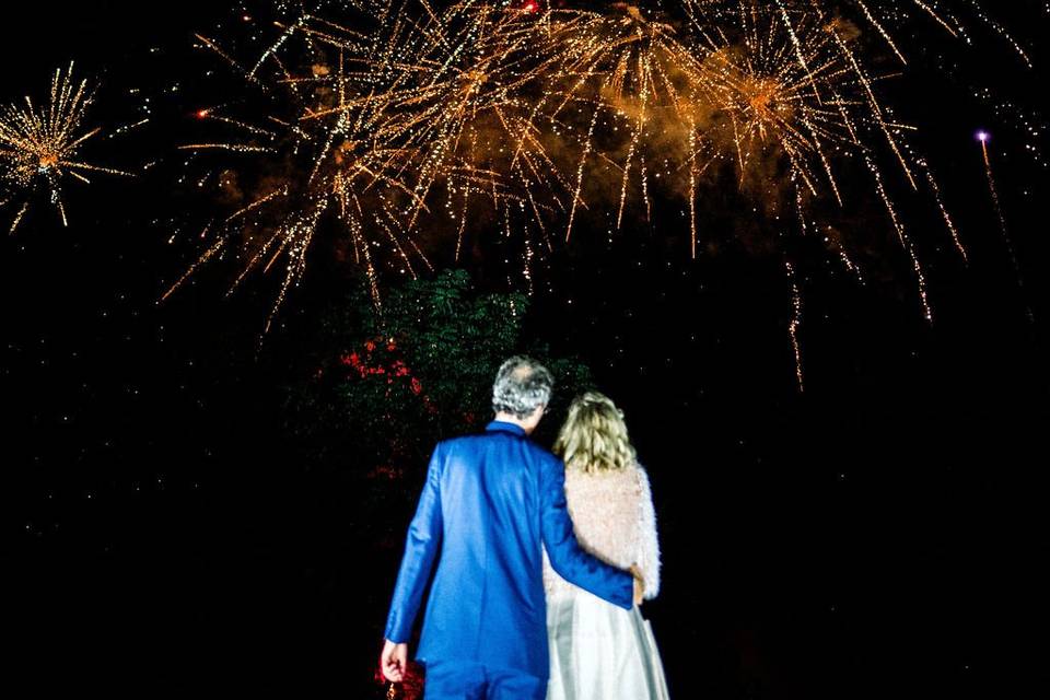 Feu d'artifice de mariage