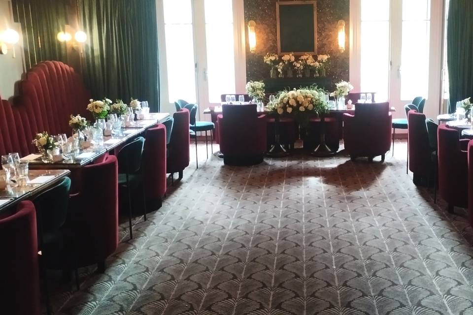 Salle blanc et vert