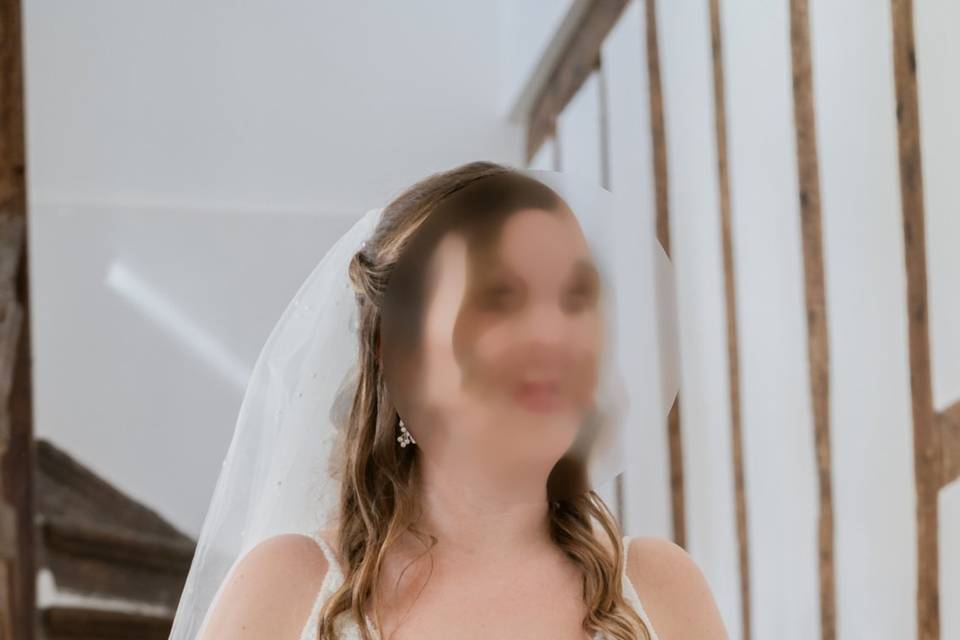 Mariage pastel violet : mariée