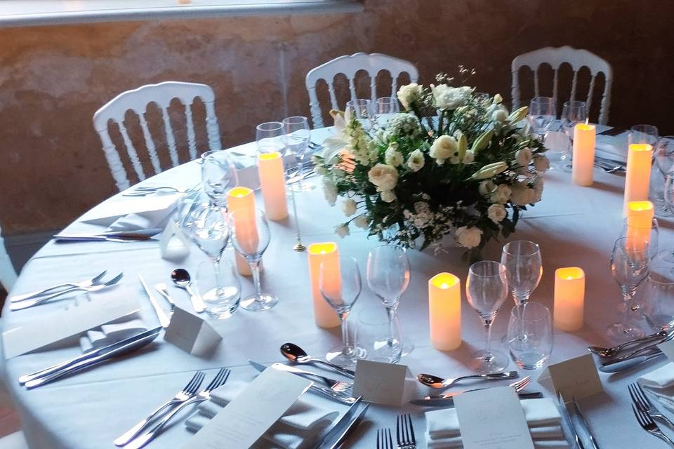 Mariage château : table