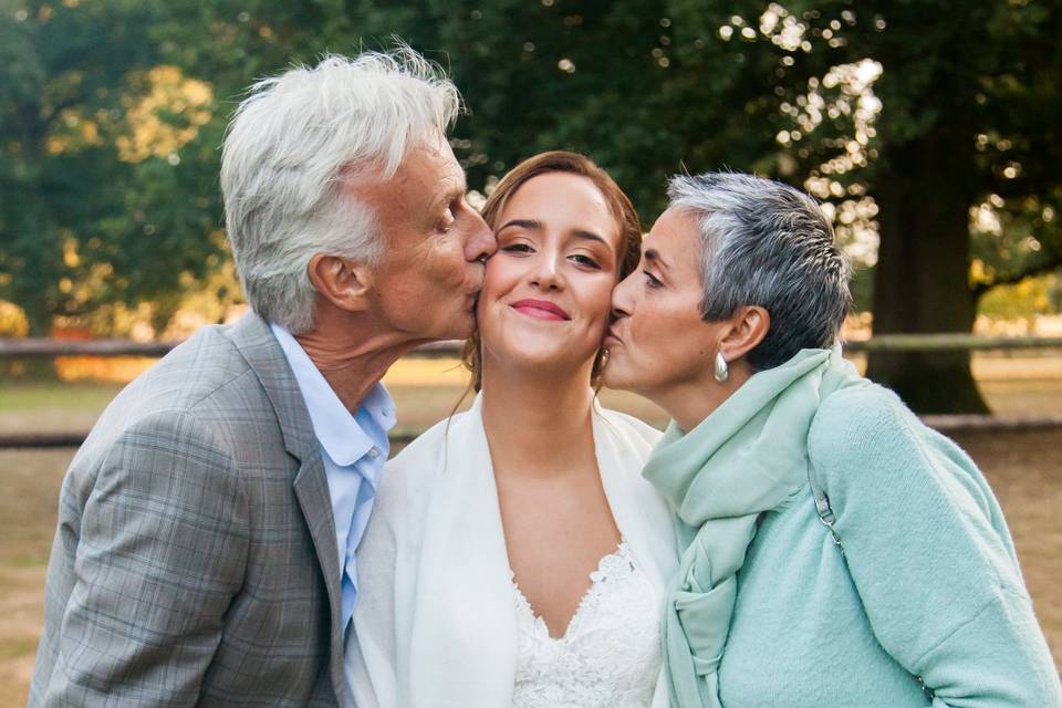 La mariée et ses parents