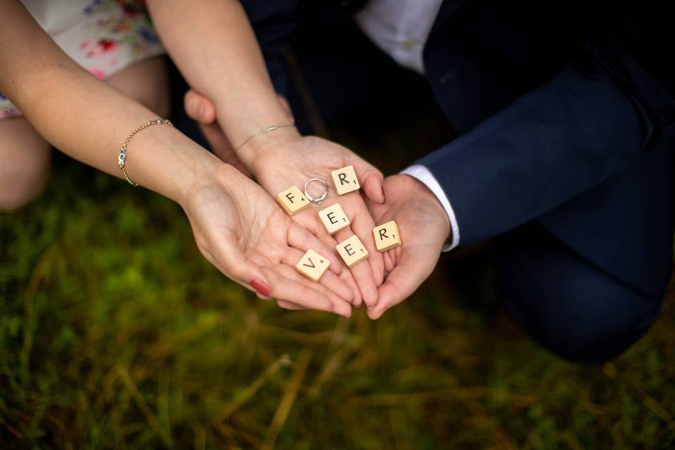 Le scrabble se mêle au mariage