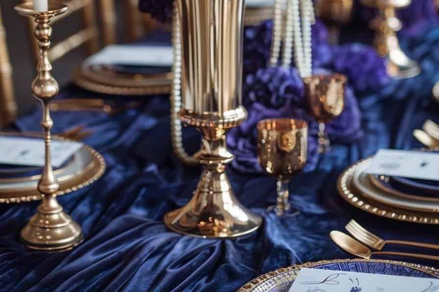 MARIAGE POURPRE ET BLEU