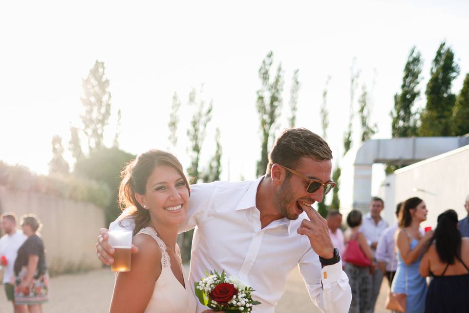 Après le lancer de bouquet