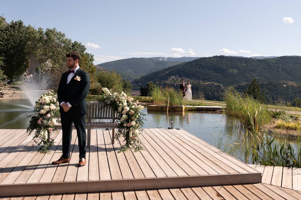 Ceremonie lac mariage