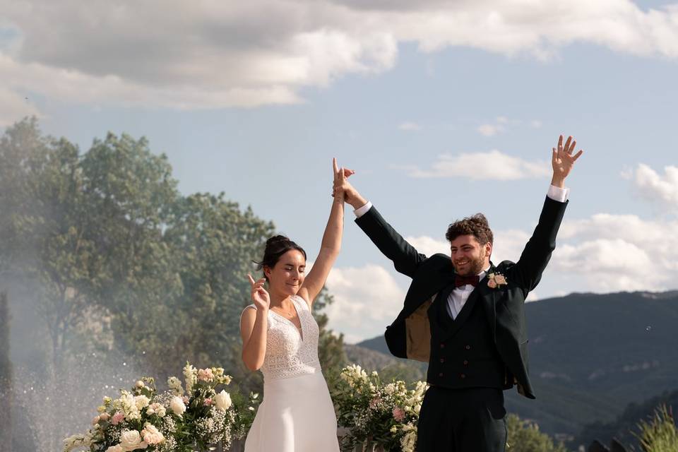 Ceremonie lac couple