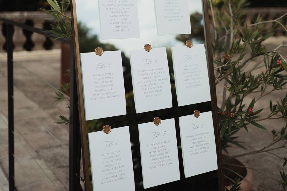 Mariage déco miroir
