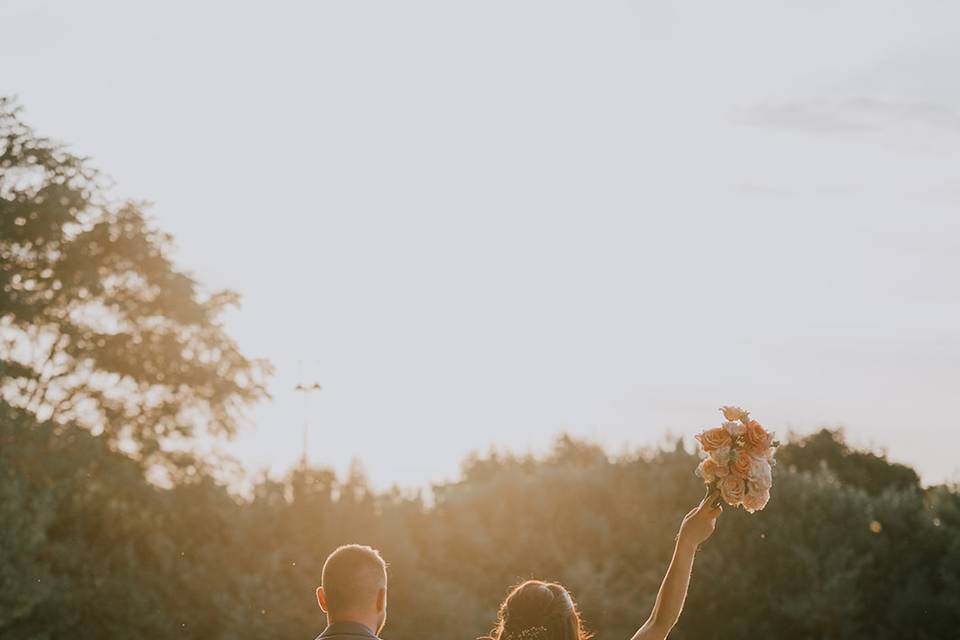 Mariage couché soleil