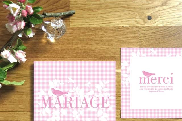 Faire-part mariage champêtre