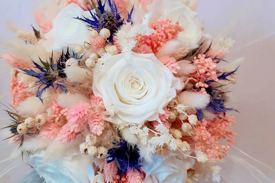 Bouquet de mariée en sec