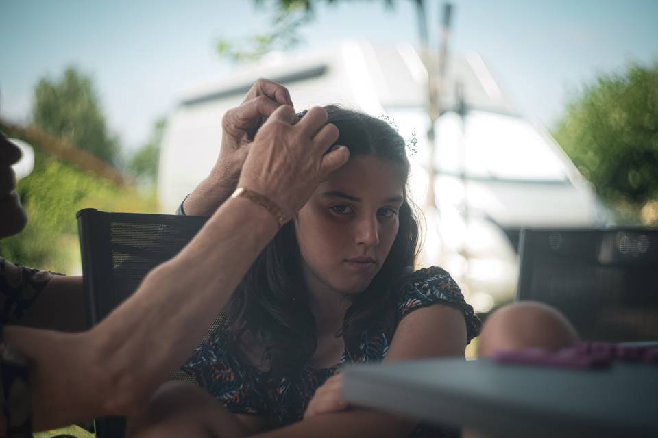 Coiffure de la fille