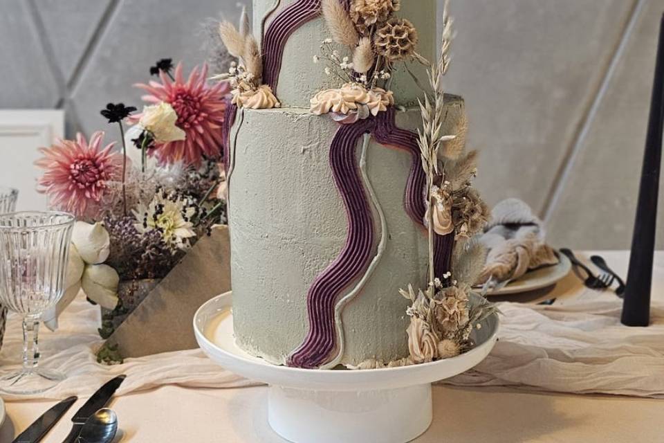Gâteau mariage nature_vert