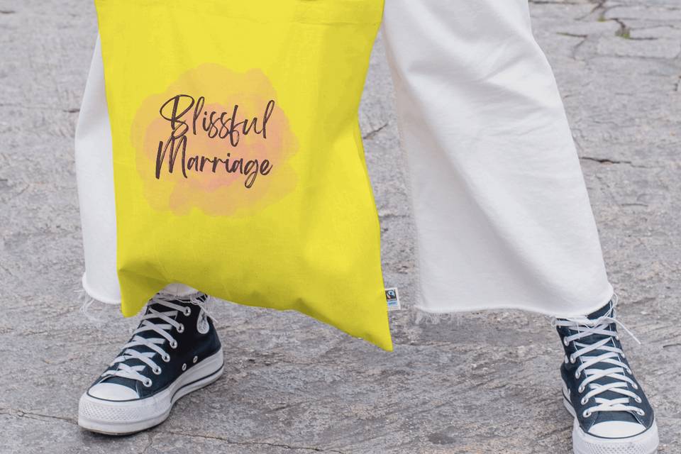 Totebag mariage couleur