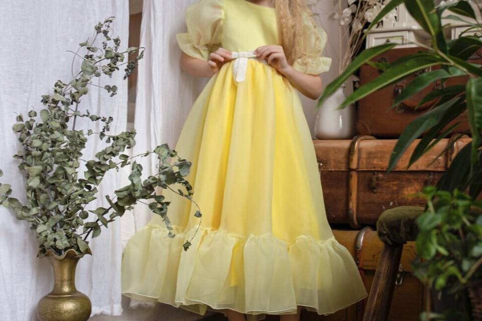 Robe jaune enfant