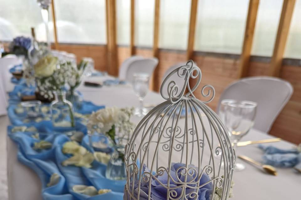 Mariage bleu pastel