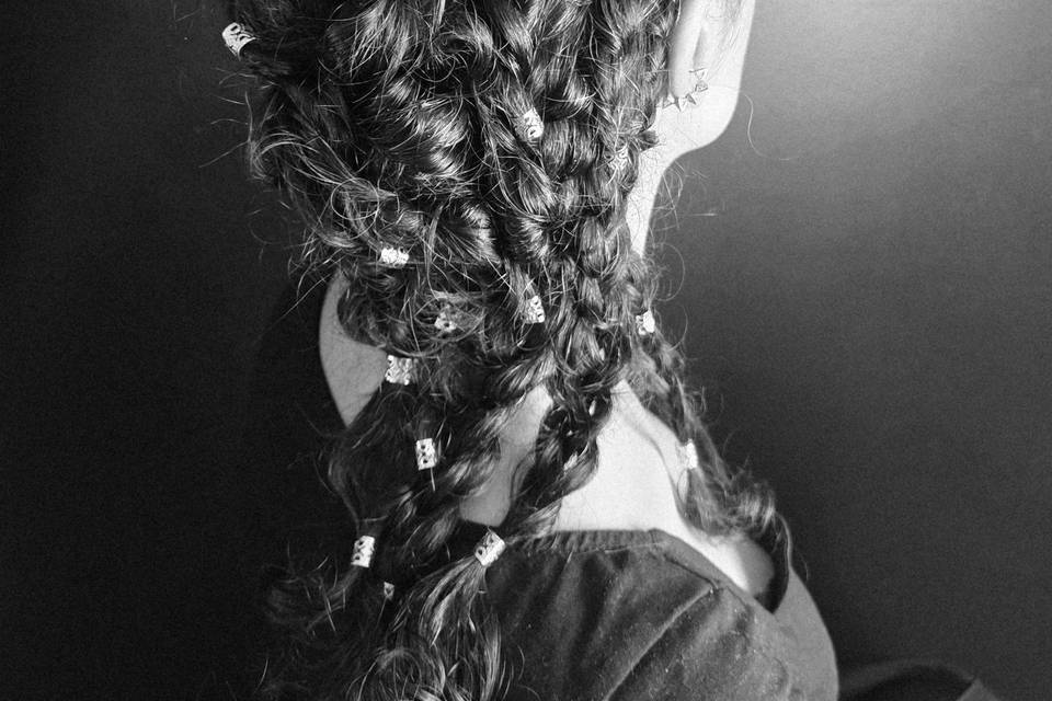 Tresses tribal perles dorées