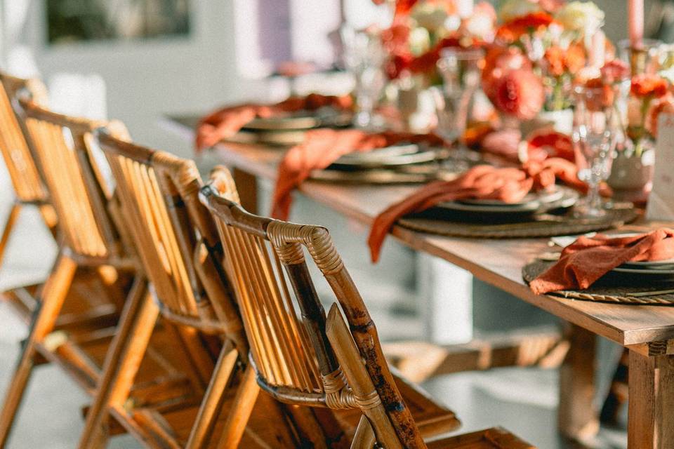 Chaises bambou