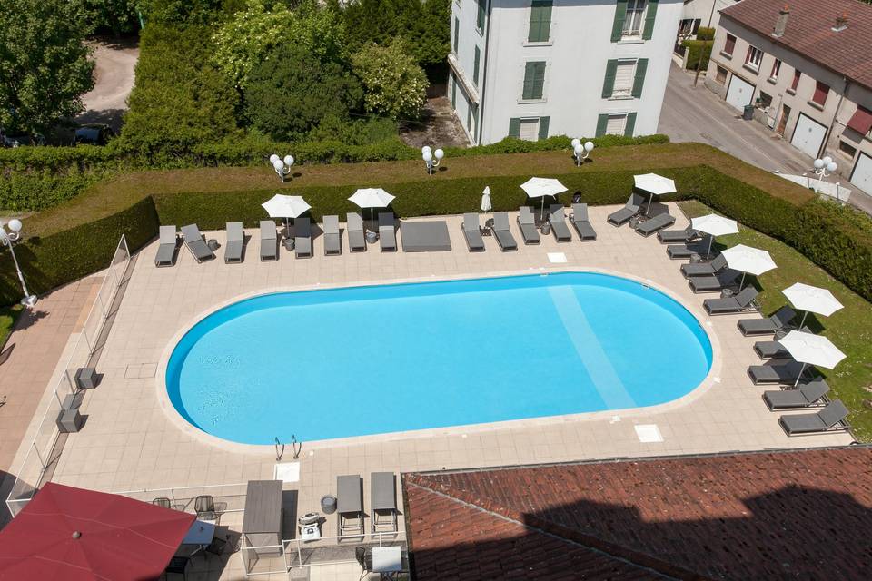 Piscine vue du ciel