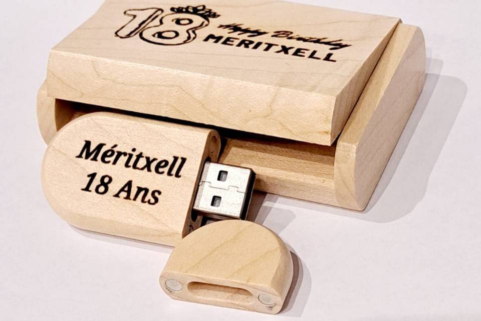 🔑 USB bois personnalisé