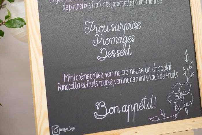 Ardoise menu