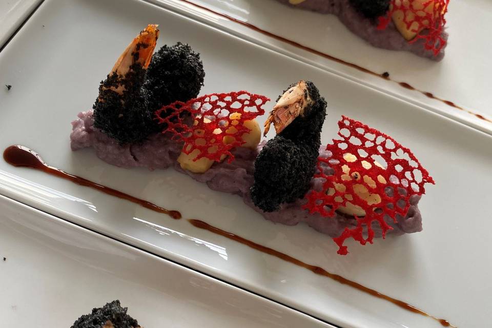 Crevettes et Saint Jacques